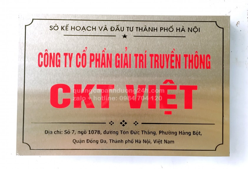 Biển inox trắng